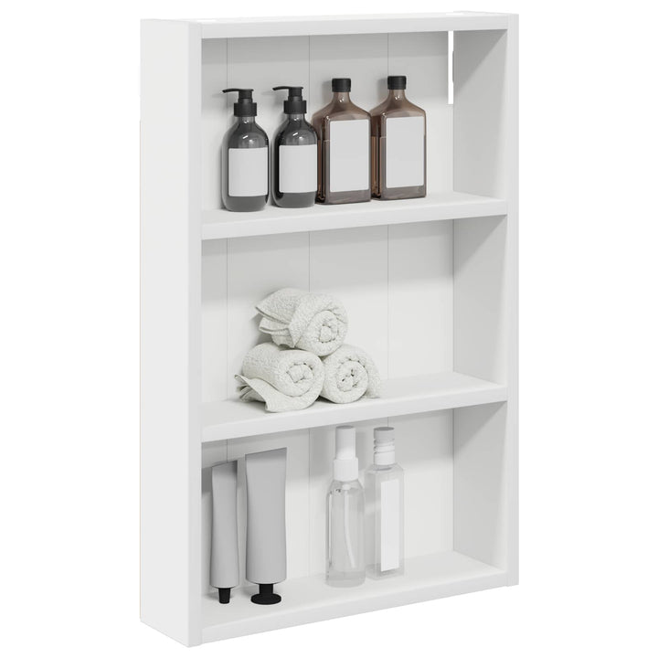 Badeværelsesvægskab Hvid 40 x 10 x 60,5 cm Konstrueret træ