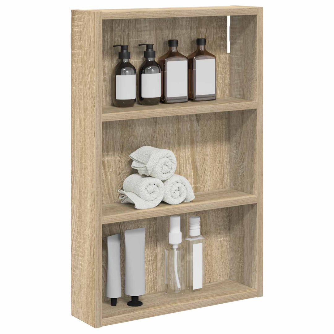 Badeværelsesvægskab Sonoma eg 40 x 10 x 60,5 cm Konstrueret træ