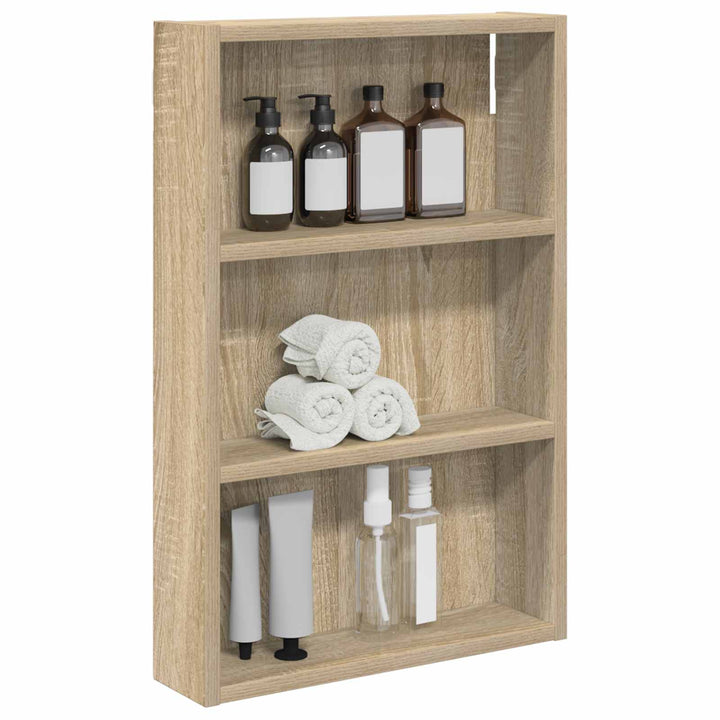 Badeværelsesvægskab Sonoma eg 40 x 10 x 60,5 cm Konstrueret træ