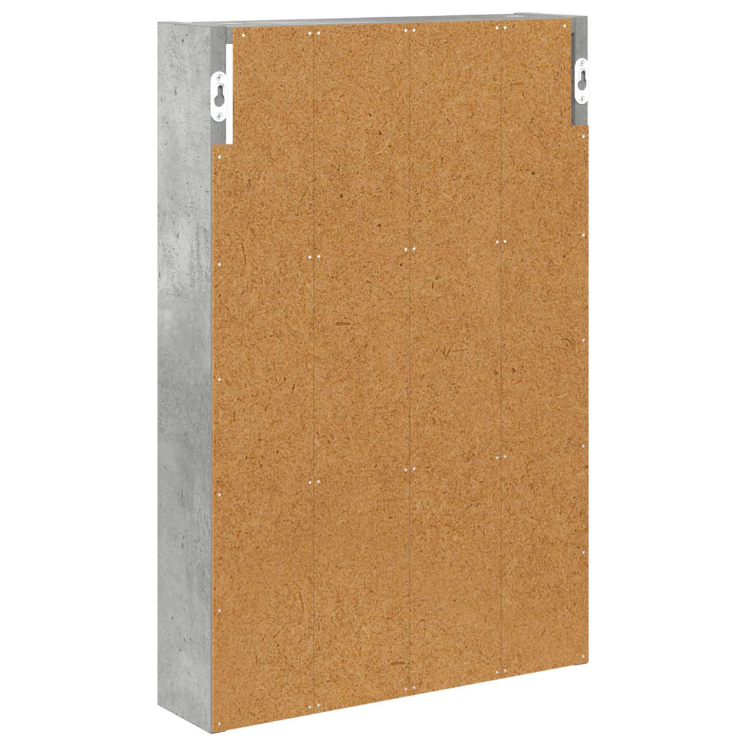 Badeværelsesvægskab BetonGrå 40 x 10 x 60,5 cm Konstrueret træ