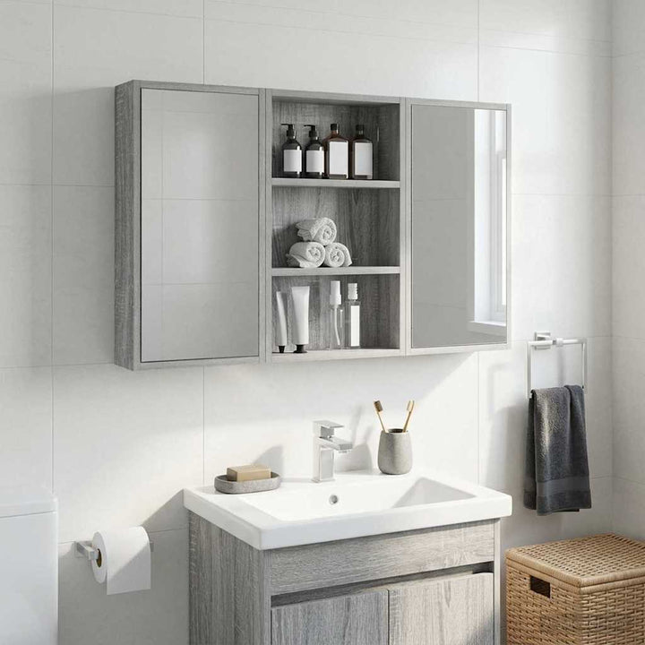 Badeværelsesvægskab med hylde Grå Sonoma 40 x 10 x 60,5 cm