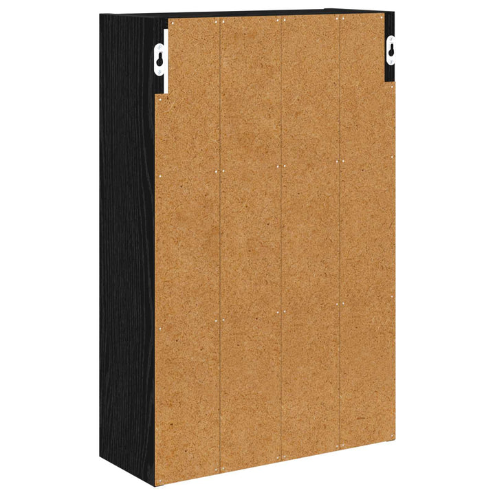 Badeværelsesvægskab Sort Eg 40 x 16 x 62,5 cm Konstrueret træ