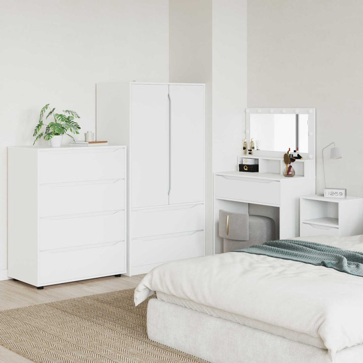 Opbevaringsskabe Hvid 80 x 48 x 105 cm Konstrueret træ