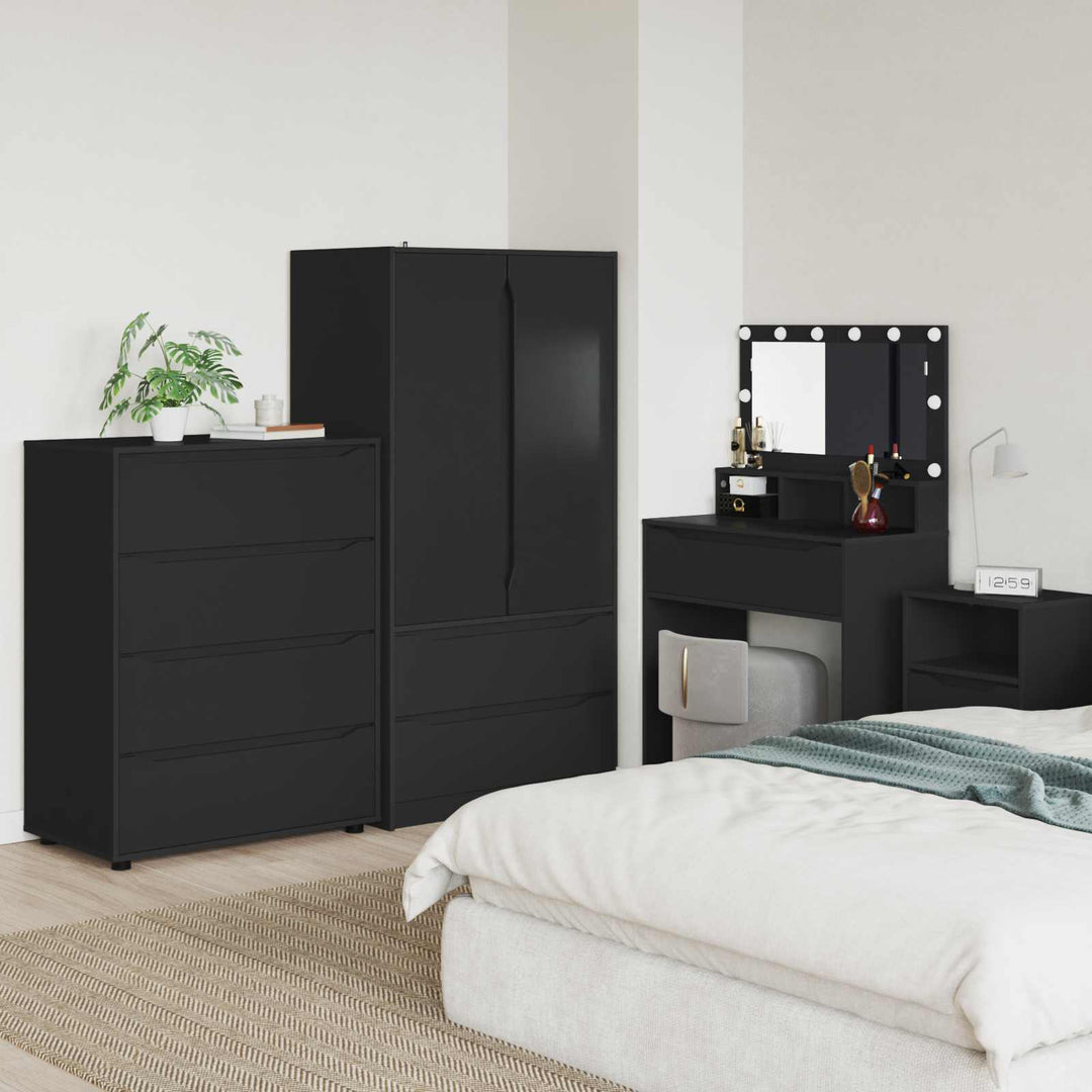 Opbevaringsskabe Sort 80 x 48 x 105 cm Konstrueret træ