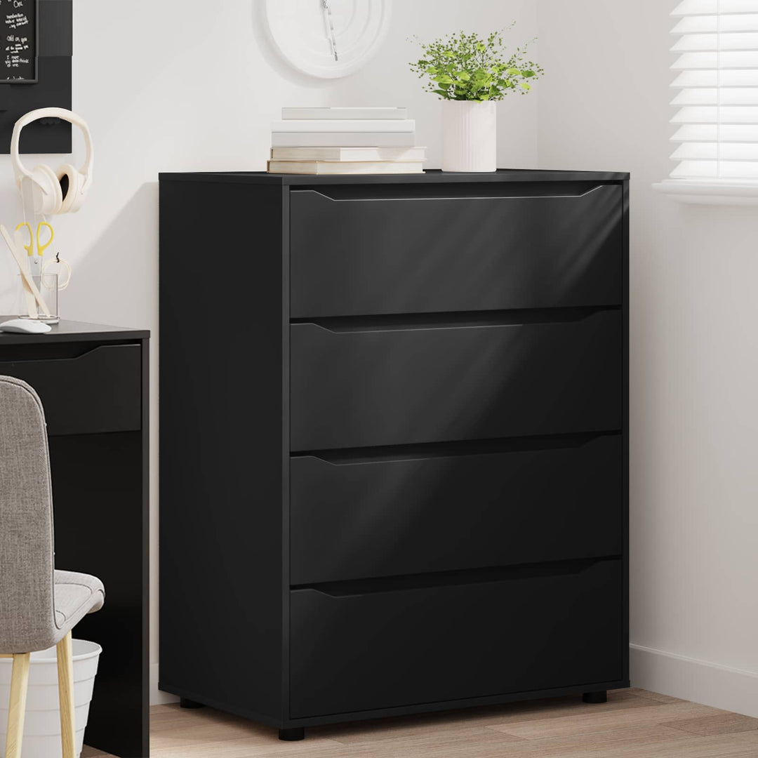 Opbevaringsskabe Sort 80 x 48 x 105 cm Konstrueret træ