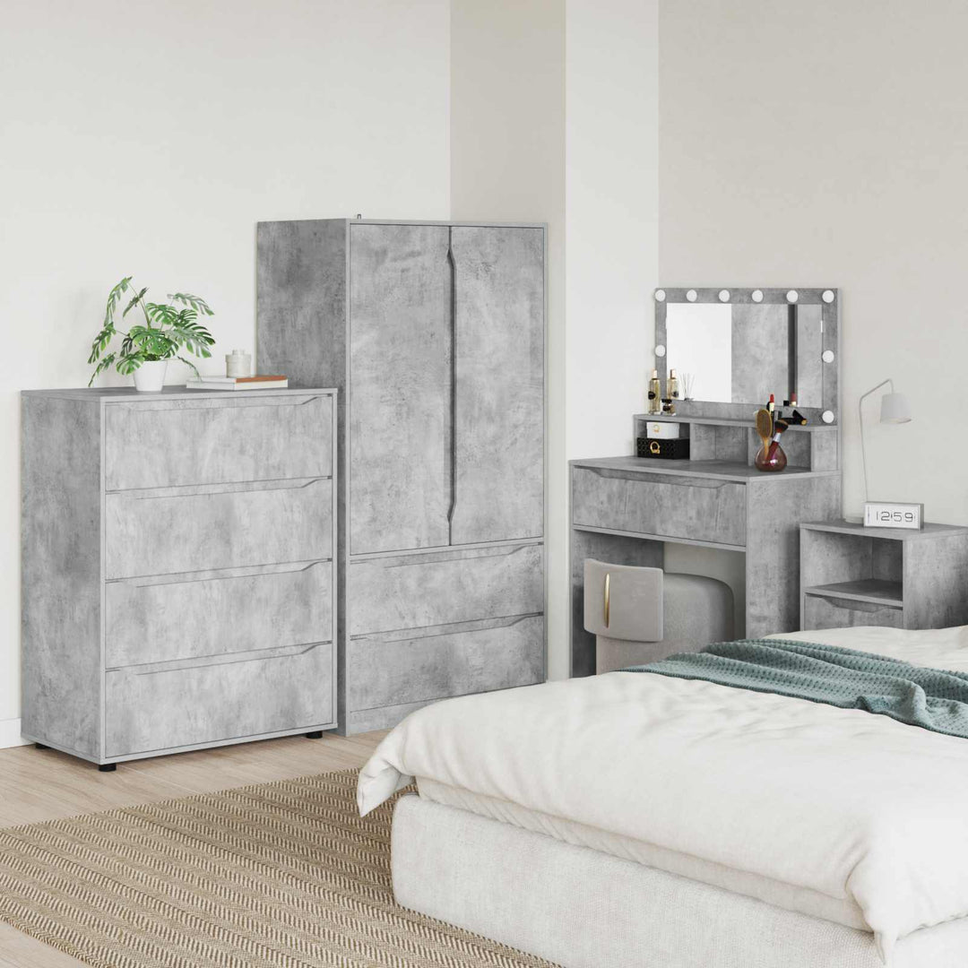Opbevaringsskabe Beton Grå 80 x 48 x 105 cm Konstrueret træ
