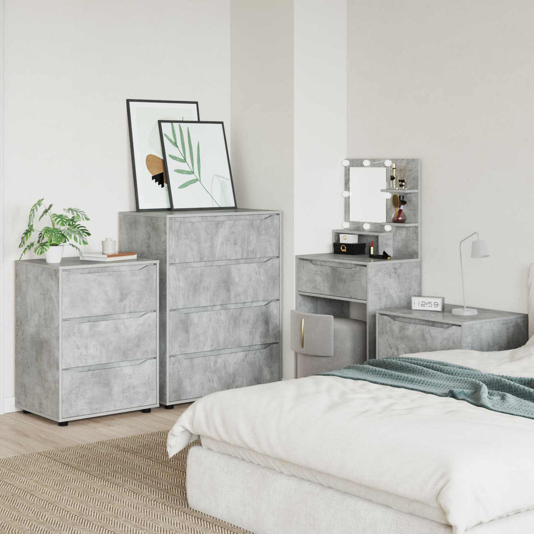 Opbevaringsskabe Beton Grå 80 x 48 x 105 cm Konstrueret træ