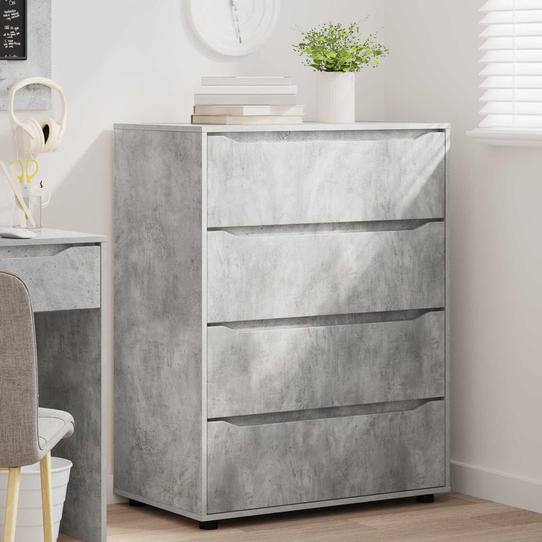 Opbevaringsskabe Beton Grå 80 x 48 x 105 cm Konstrueret træ