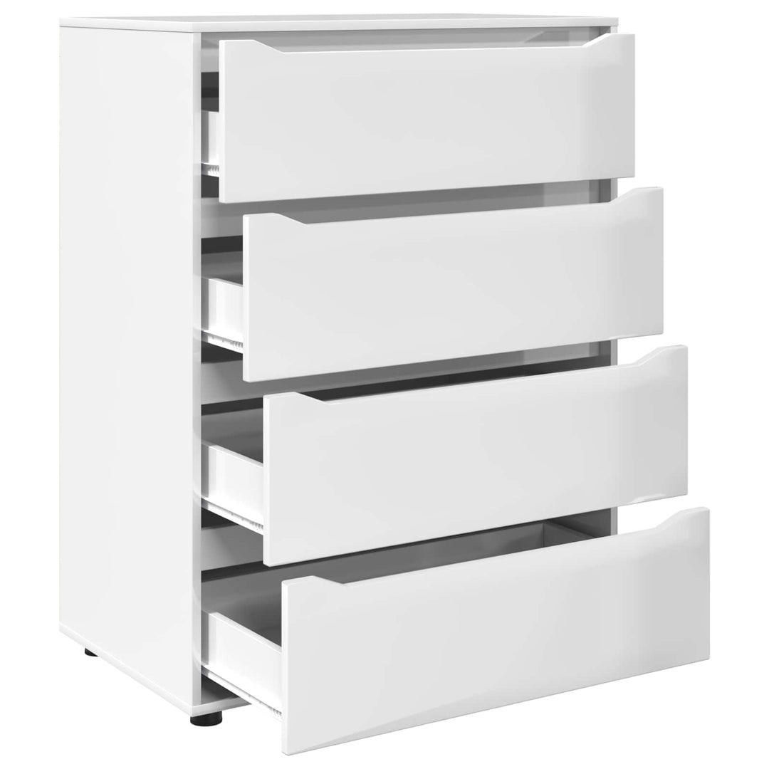 Opbevaringsskabe Høj gloss hvid 80 x 48 x 105 cm