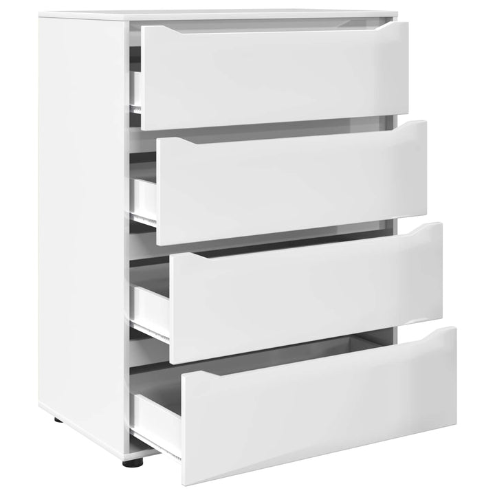 Opbevaringsskabe Høj gloss hvid 80 x 48 x 105 cm