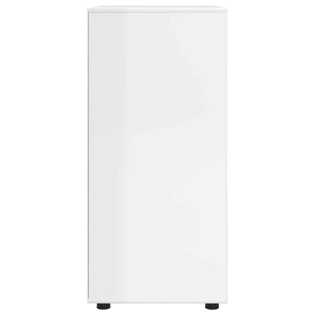 Opbevaringsskabe Høj gloss hvid 80 x 48 x 105 cm