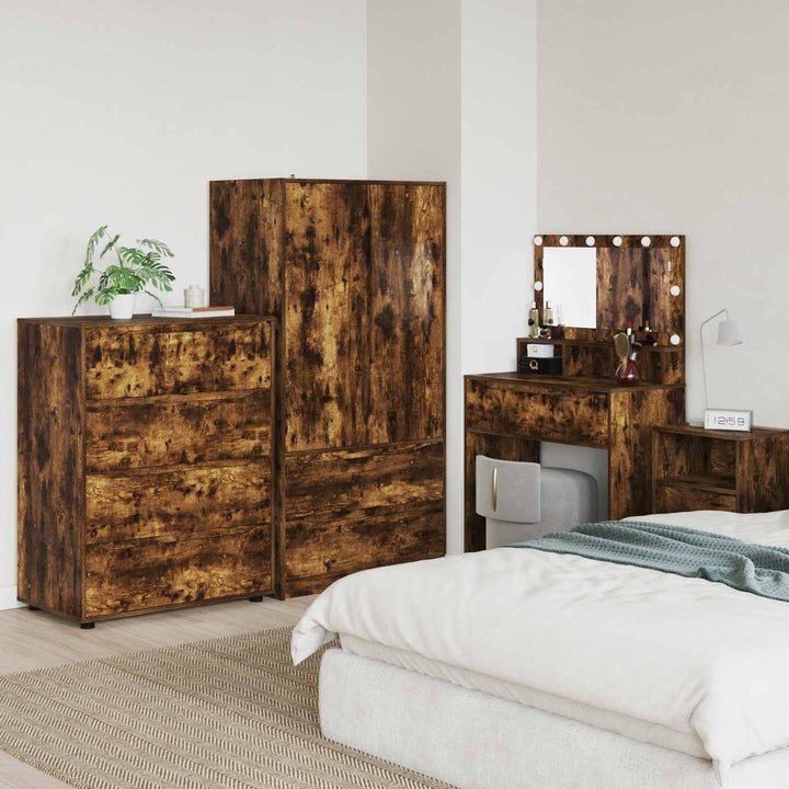 Opbevaringsskabe Røget eg 80 x 48 x 105 cm Konstrueret træ