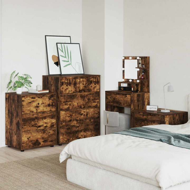 Opbevaringsskabe Røget eg 80 x 48 x 105 cm Konstrueret træ