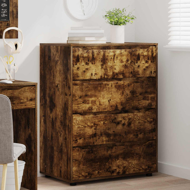 Opbevaringsskabe Røget eg 80 x 48 x 105 cm Konstrueret træ