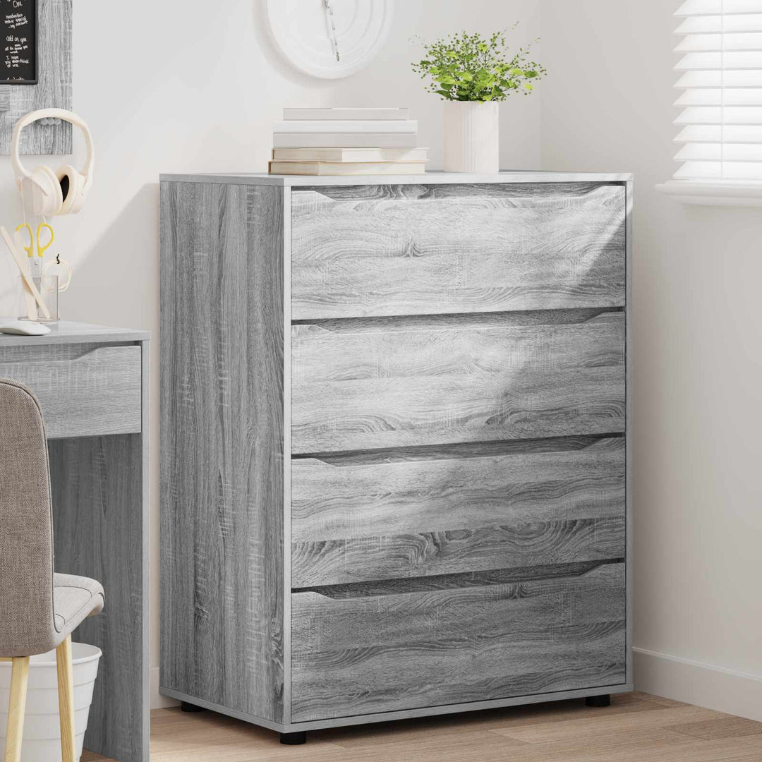 Opbevaringsskabe Grå Sonoma 80 x 48 x 105 cm Konstrueret træ