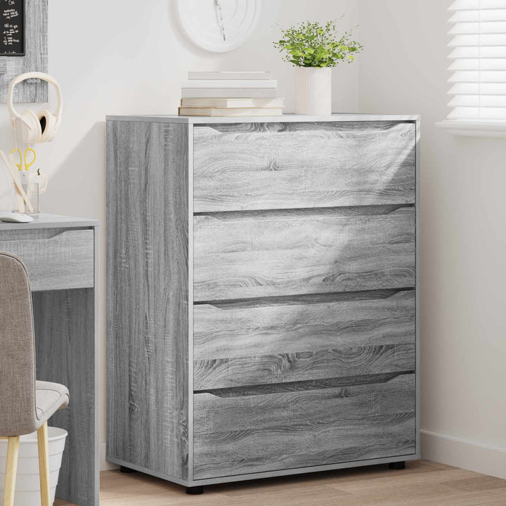 Opbevaringsskabe Grå Sonoma 80 x 48 x 105 cm Konstrueret træ