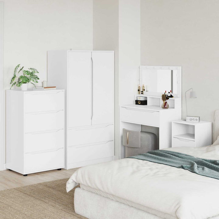 Opbevaringsskabe Hvid 60 x 48 x 105 cm Konstrueret træ