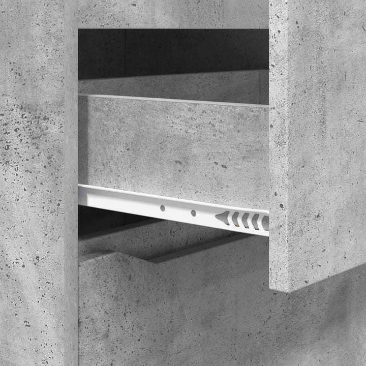 Opbevaringsskabe Beton Grå 60 x 48 x 105 cm Konstrueret træ