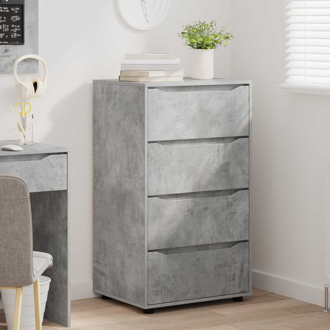 Opbevaringsskabe Beton Grå 60 x 48 x 105 cm Konstrueret træ