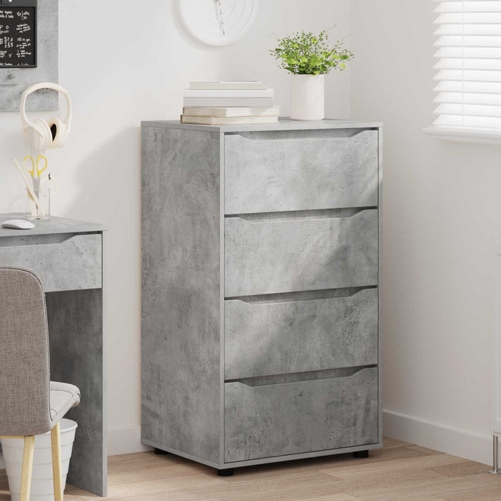 Opbevaringsskabe Beton Grå 60 x 48 x 105 cm Konstrueret træ