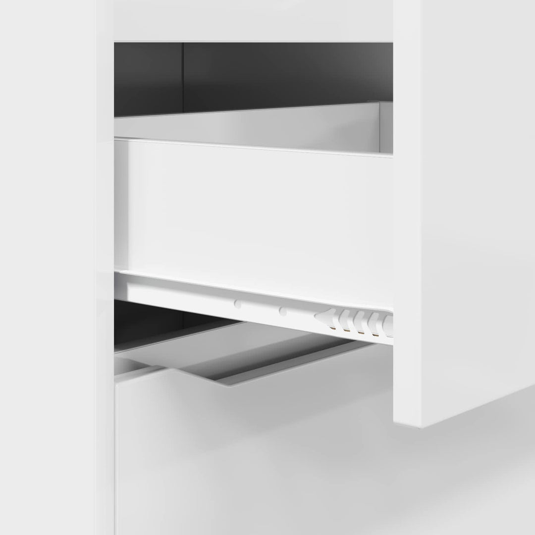 Opbevaringsskabe Høj gloss hvid 60 x 48 x 105 cm