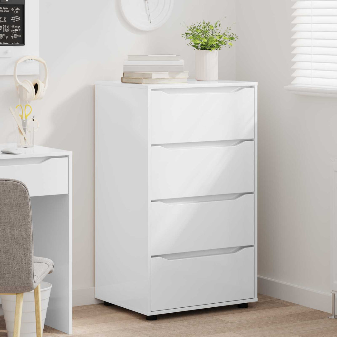 Opbevaringsskabe Høj gloss hvid 60 x 48 x 105 cm
