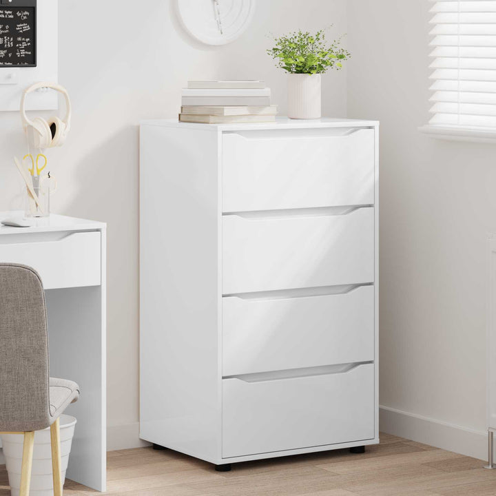 Opbevaringsskabe Høj gloss hvid 60 x 48 x 105 cm