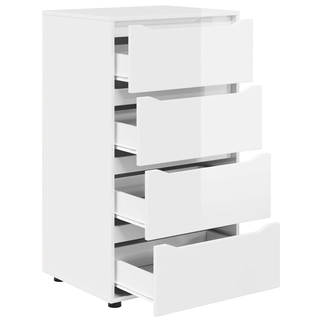 Opbevaringsskabe Høj gloss hvid 60 x 48 x 105 cm