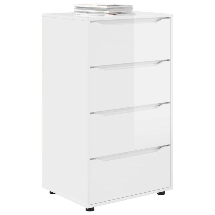 Opbevaringsskabe Høj gloss hvid 60 x 48 x 105 cm