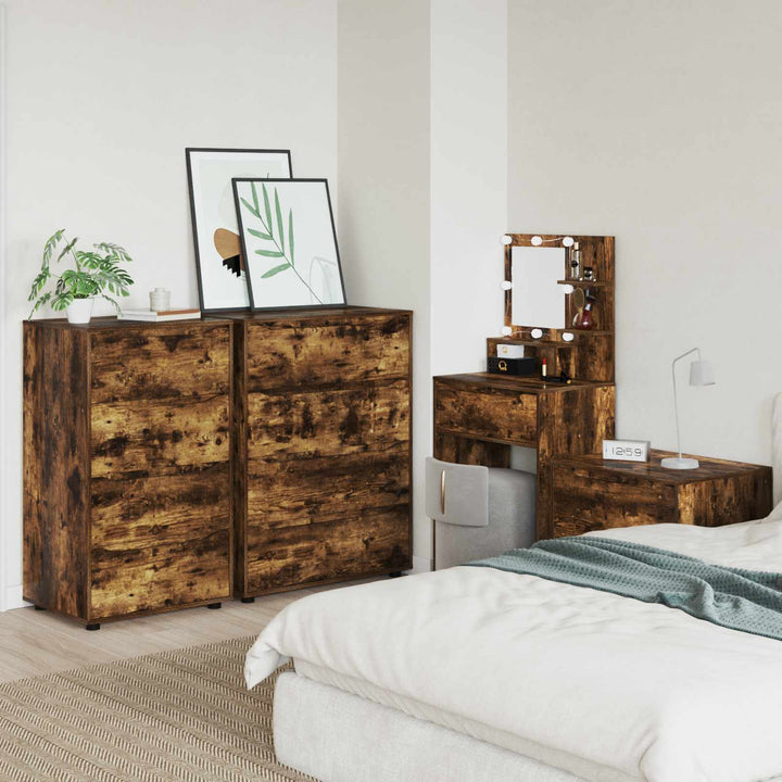Opbevaringsskabe Røget eg 60 x 48 x 105 cm Konstrueret træ
