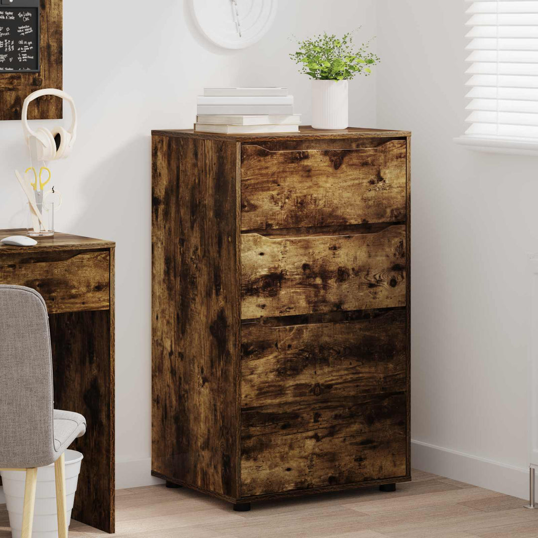 Opbevaringsskabe Røget eg 60 x 48 x 105 cm Konstrueret træ