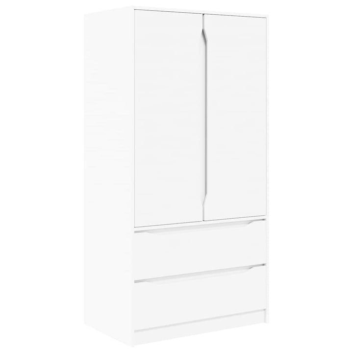Garderobeskab med dør Hvid 79,5 x 49 x 156 cm Konstrueret træ