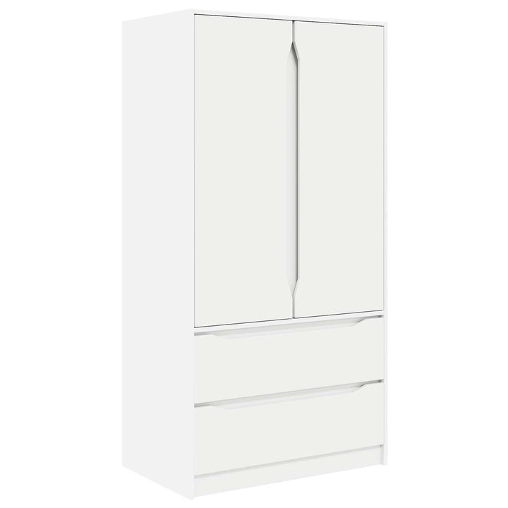 Garderobeskab med dør Hvid 79,5 x 49 x 156 cm Konstrueret træ