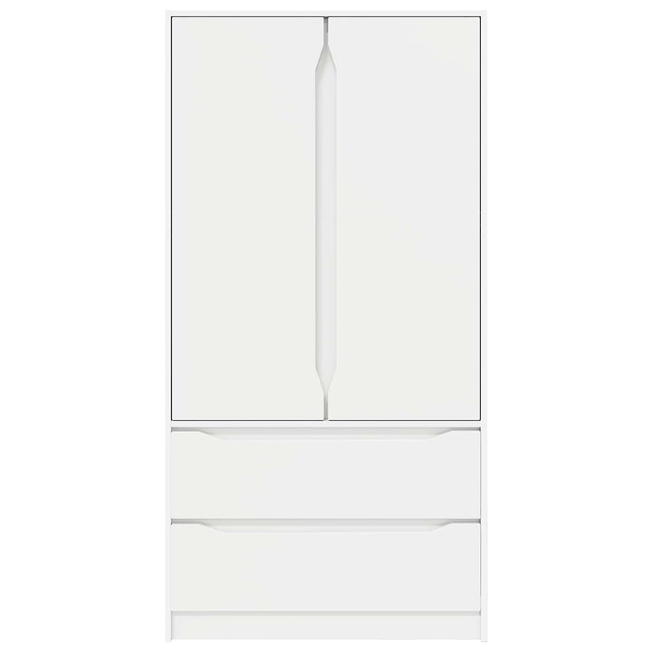 Garderobeskab med dør Hvid 79,5 x 49 x 156 cm Konstrueret træ