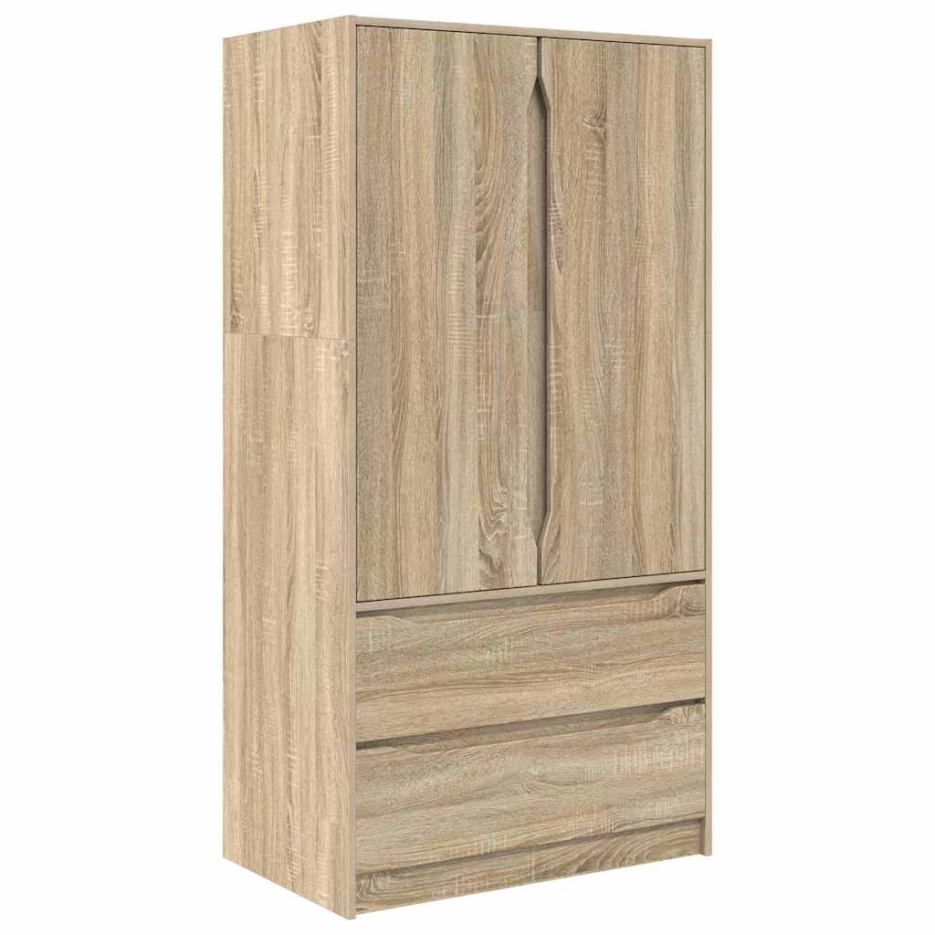 Garderobeskab Sonoma eg 79,5 x 49 x 156 cm Konstrueret træ