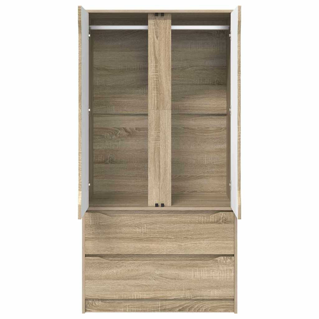 Garderobeskab Sonoma eg 79,5 x 49 x 156 cm Konstrueret træ