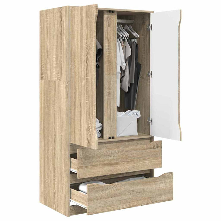 Garderobeskab Sonoma eg 79,5 x 49 x 156 cm Konstrueret træ