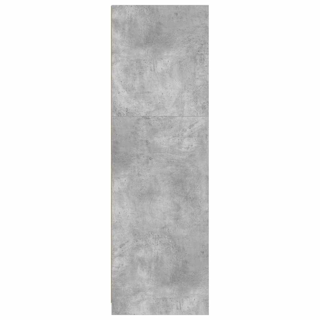 Garderobeskab BetonGrå 79,5 x 49 x 156 cm Konstrueret træ