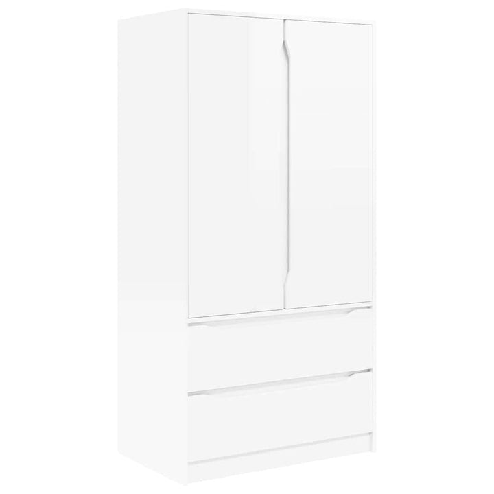 Garderobeskab Højglans Hvid 79,5 x 49 x 156 cm Konstrueret træ