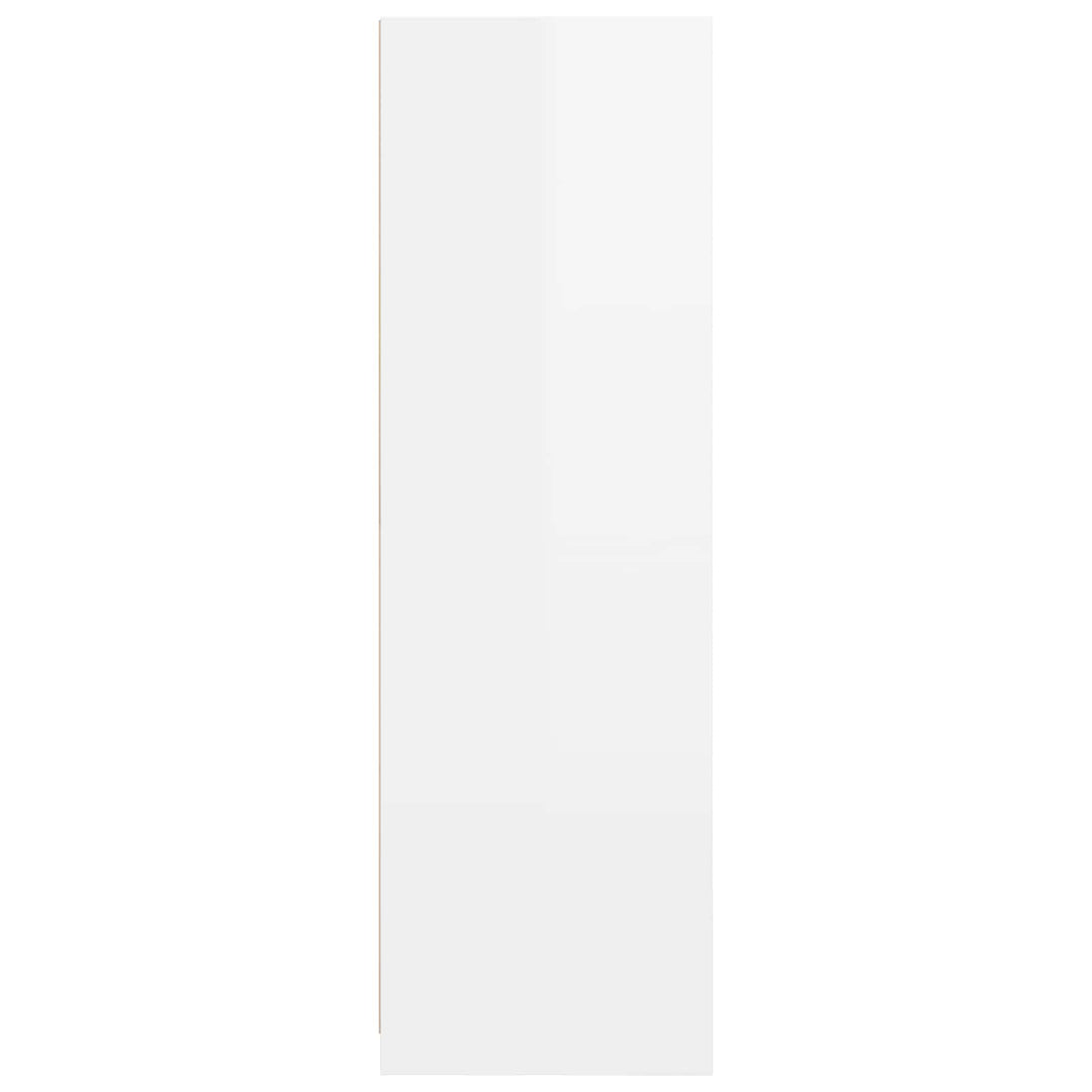 Garderobeskab Højglans Hvid 79,5 x 49 x 156 cm Konstrueret træ