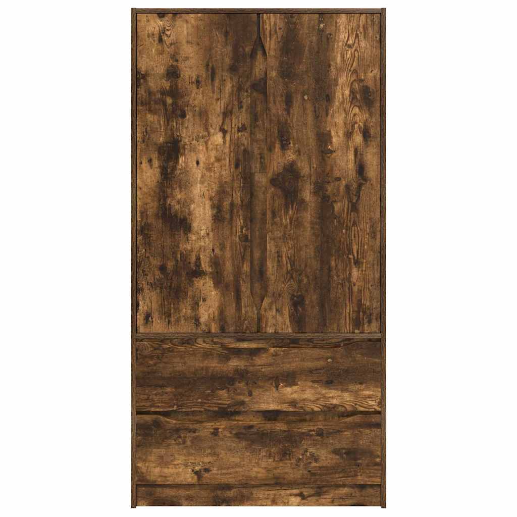 Kabinet med skuffe Røget Eg 79,5 x 49 x 156 cm Konstrueret træ