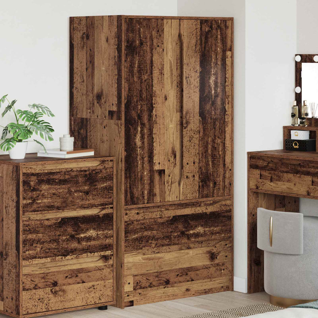 Garderobeskab Gammelt træ 79,5 x 49 x 156 cm Konstrueret træ
