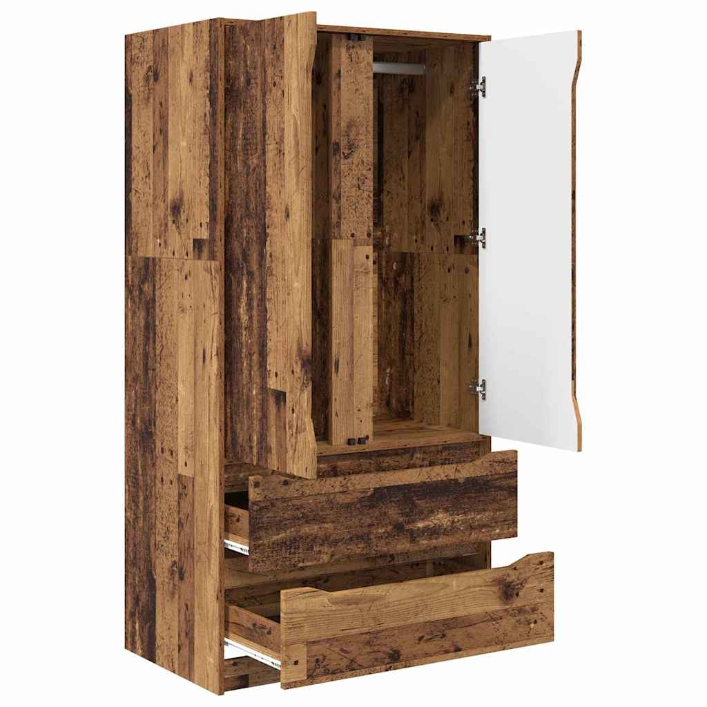 Garderobeskab Gammelt træ 79,5 x 49 x 156 cm Konstrueret træ