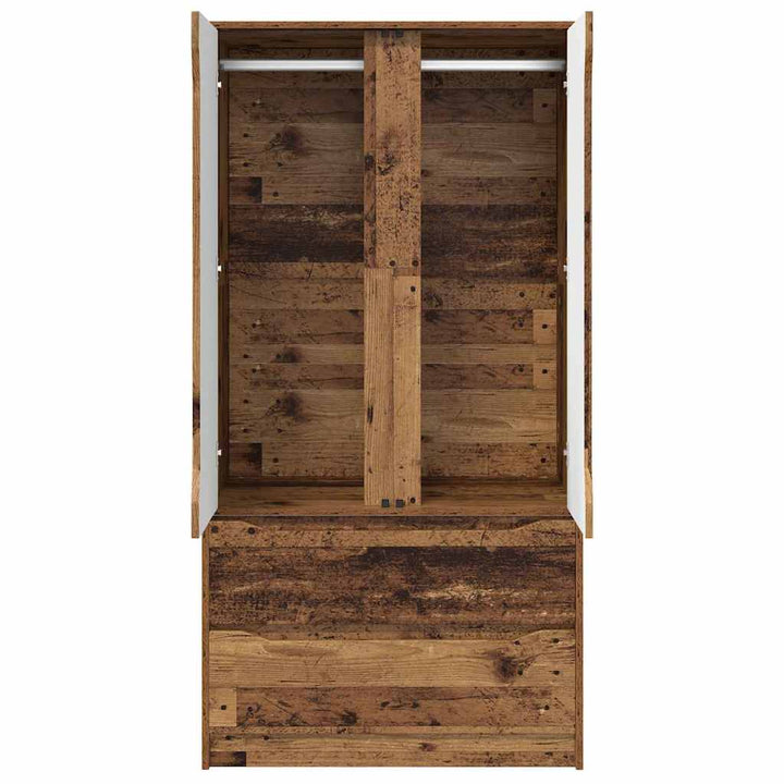 Garderobeskab Gammelt træ 79,5 x 49 x 156 cm Konstrueret træ