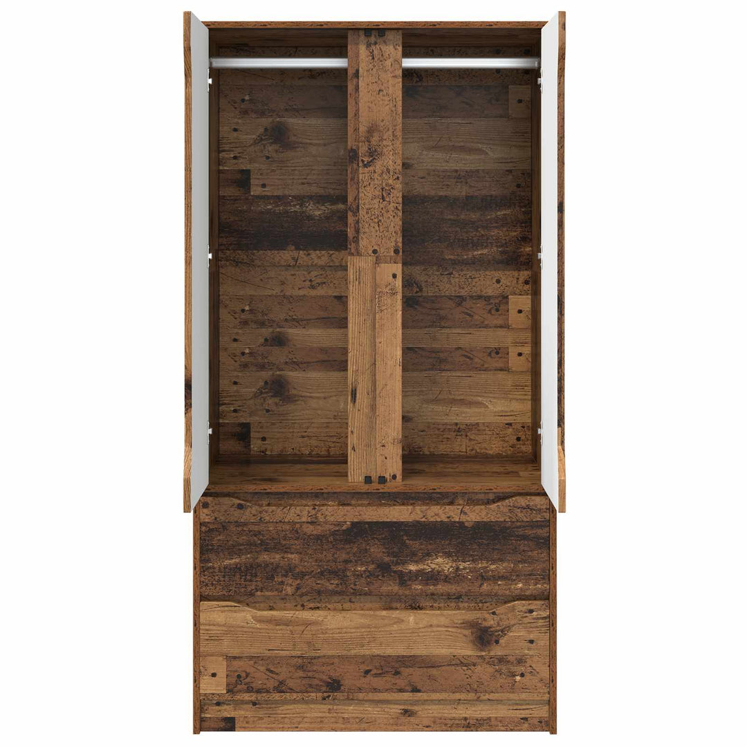 Garderobeskab Gammelt træ 79,5 x 49 x 156 cm Konstrueret træ