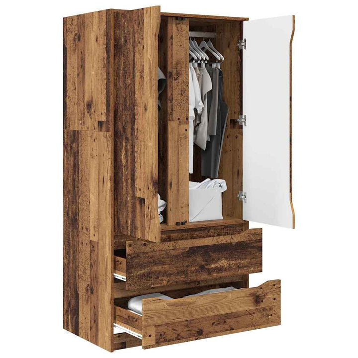 Garderobeskab Gammelt træ 79,5 x 49 x 156 cm Konstrueret træ