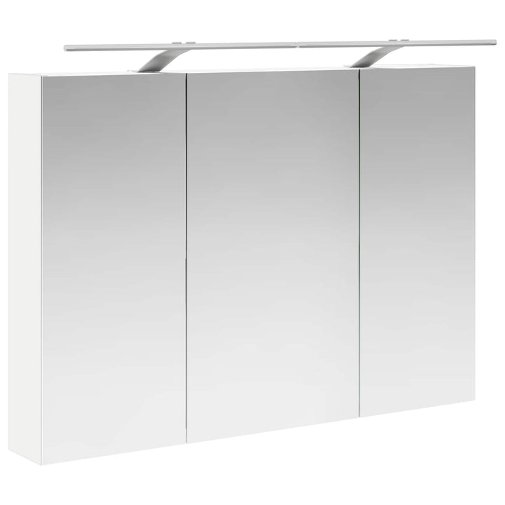Badeværelsesskabsæt 4 pcs Hvid 100 x 14,5 x 70 cm