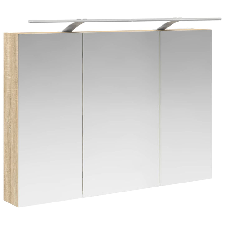 Badeværelsesskabsæt 4 pcs Sonoma-eg 100 x 14,5 x 70 cm