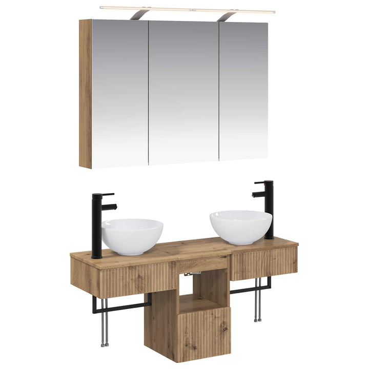Badeværelsesskabsæt 4 pcs 100 x 14,5 x 70 cm Konstrueret træ