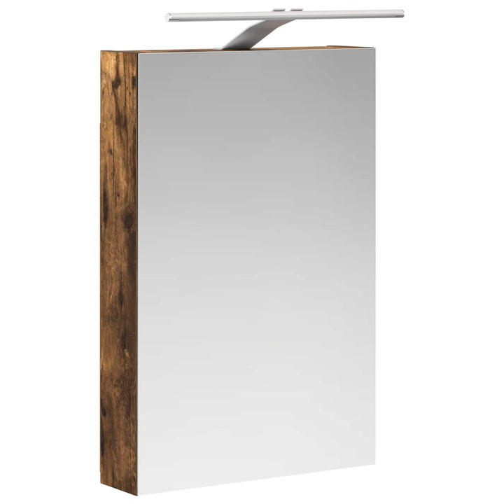 Badeværelsesskabsæt 5 pcs Røget eg 40 x 10,5 x 60,5 cm